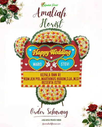 Karangan Papan Bunga Pernikahan pedurungan kidul